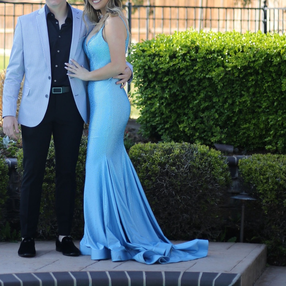 Light blue prom dress
